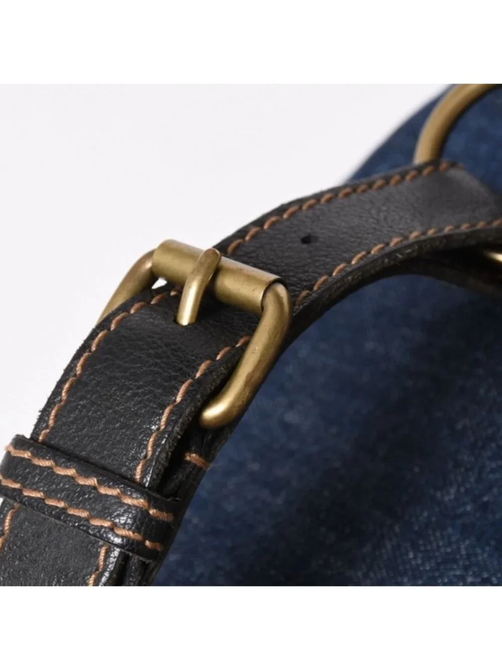 Saint Laurent Bag Cassandra Denim Blue Gold